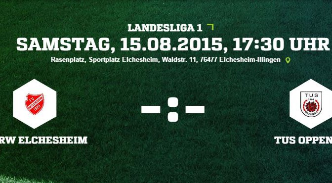 Saisonauftakt Landesliga: Samstag 17:30 h in Elchesheim