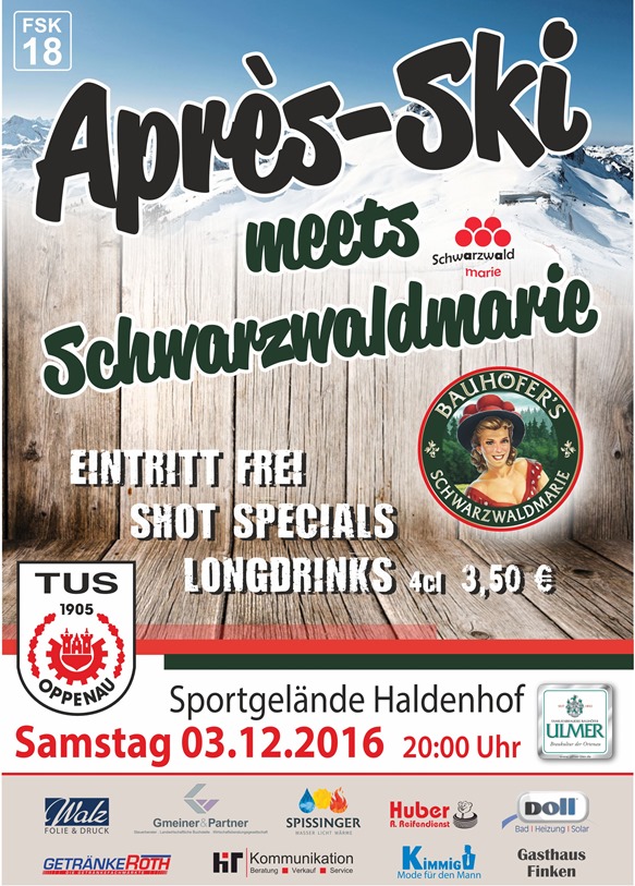 TuS Après Ski Party_Plakat