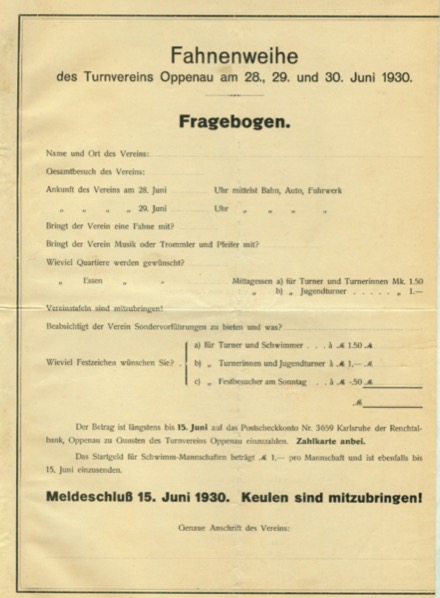 Fragebogen-Fahnenweihe